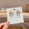 Earrings, small design fashionable silver needle, wholesale, simple and elegant design, trend of season