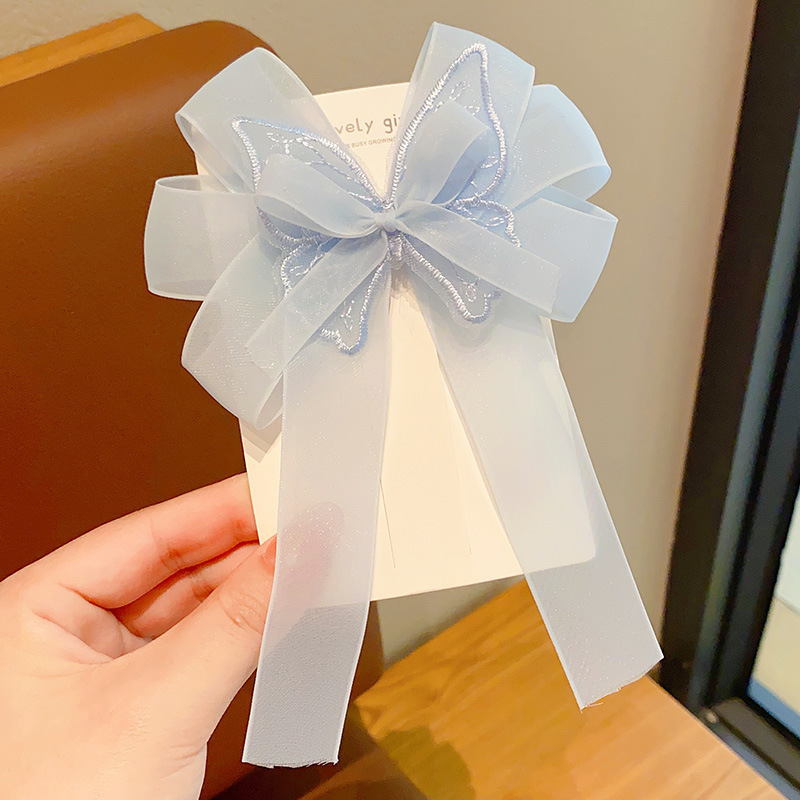 자수 나비 (블루)