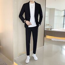 轻熟感西装男一整套休闲西服套装修身韩版痞帅潮牌早春小西装外套