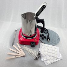 制作香薰大豆蜡片大豆蜡烛材料工具套件电动蜡熔化器,温度计灯芯