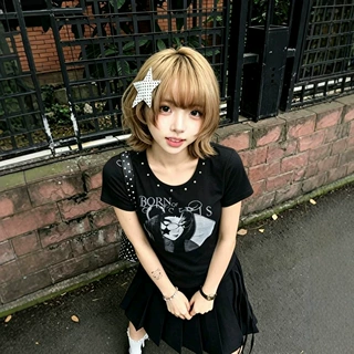 美式人像印花柳钉短袖t恤女夏季新款修身显瘦u领甜辣妹正肩上衣潮