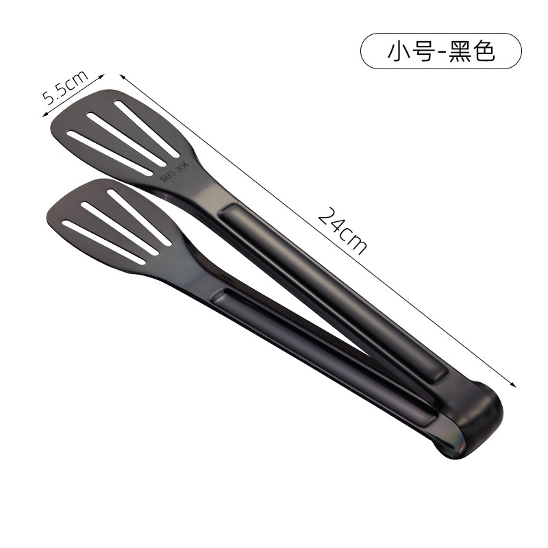 304不锈钢三线夹 食品夹面包牛排夹加厚烤肉夹多用途夹子烘焙工具|undefined