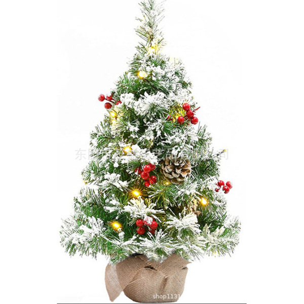 Flocked snow encrypted tree 30/45/60cm Christmas tree pvc ornaments…