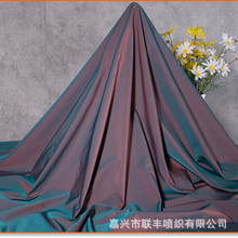 现货库存闪光变色龙锦涤双色斜纹布 炫彩变幻潮服夹克羽绒服面料