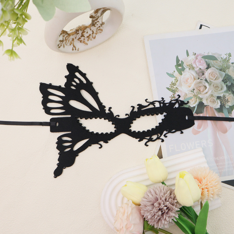 Halloween mariposa mitad cara máscara de adultos collar de diamantes fiesta anual venecia mascarada pestañas de baile