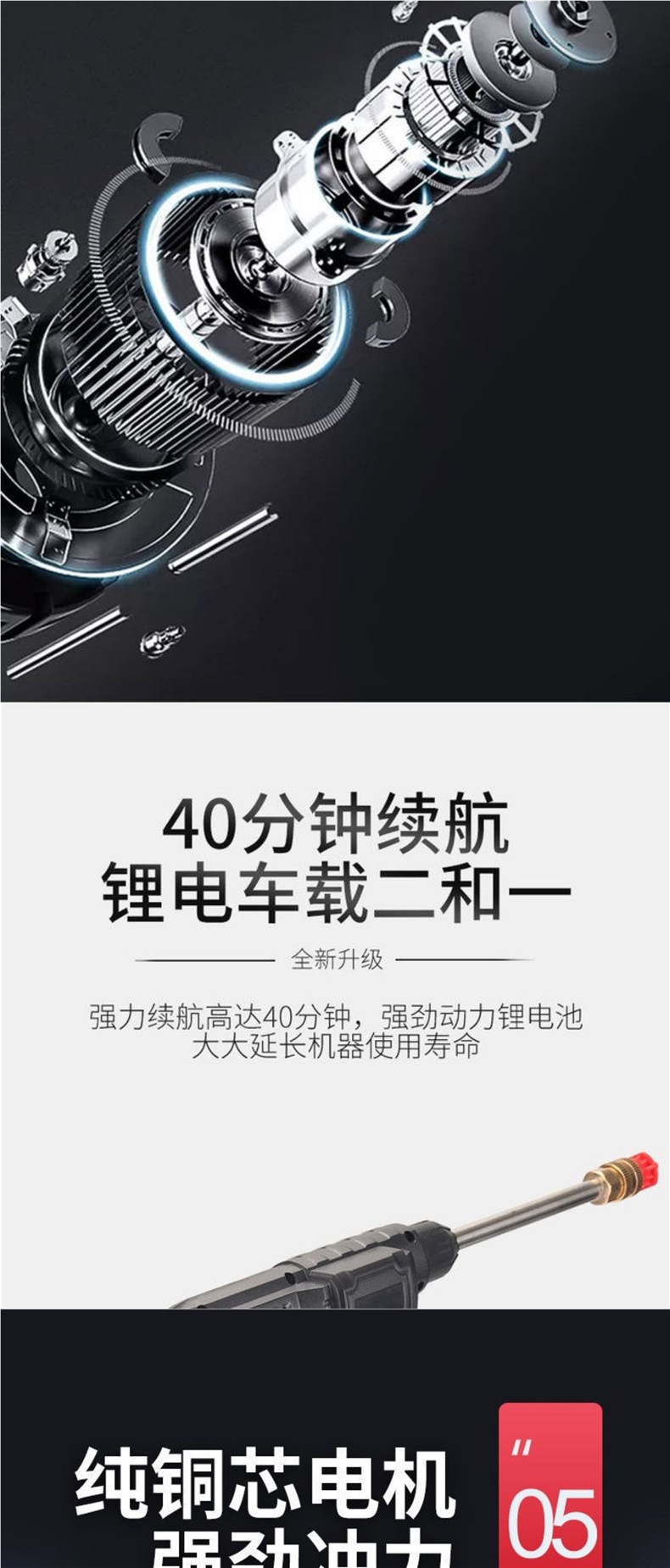2024 New Wireless Car Washer High Pressure Water Gun