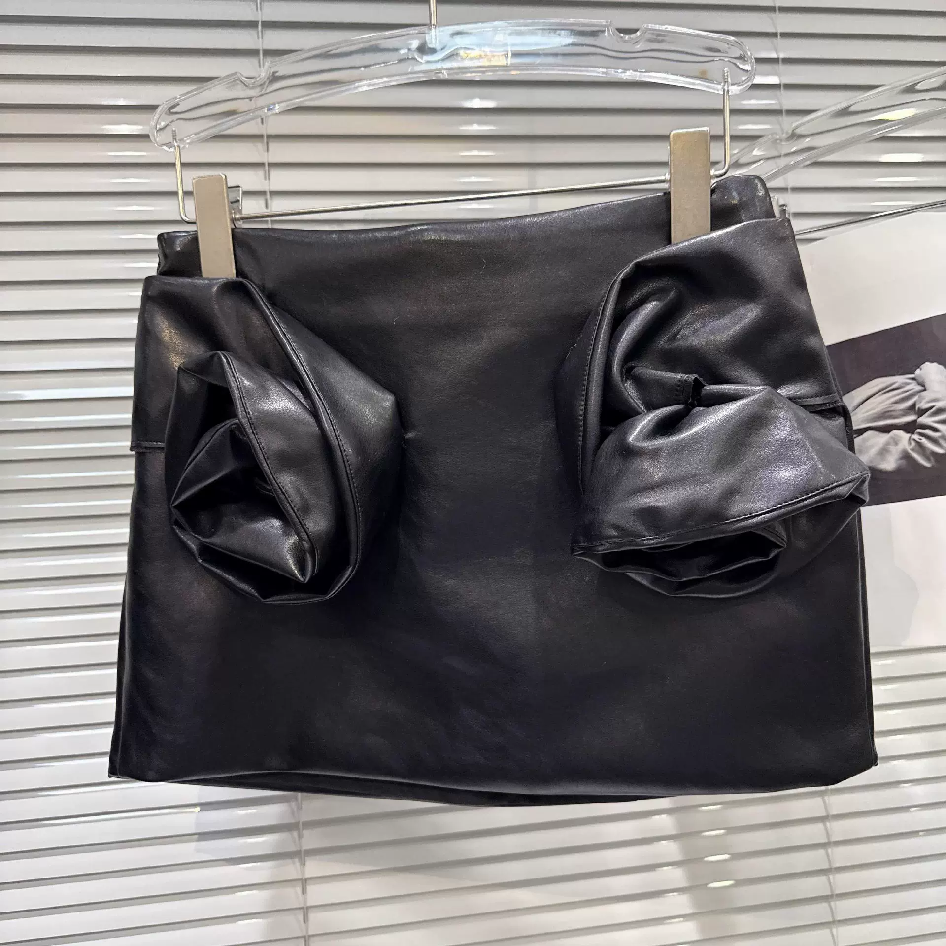Winter polyurethane three dimensional shirt, mini-skirt, Chanel style