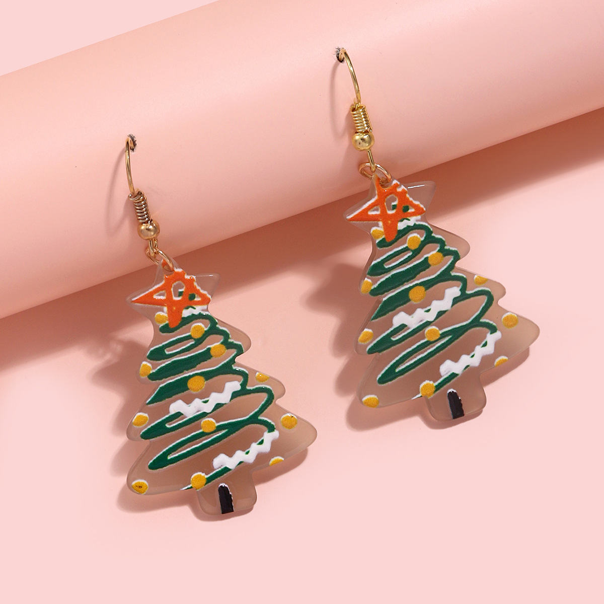 Creative Fashion Simple Style Jewelry Ornaments Women's Christmas Tree Earrings Shape Design High Earrings