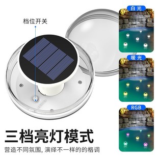 Insect Trap Lamp Solar Water Surface Floating Light Controlled Led Courtyard Decorative Lamp Pool Ball Lamp Water Floating Lamp Underwater Lamp