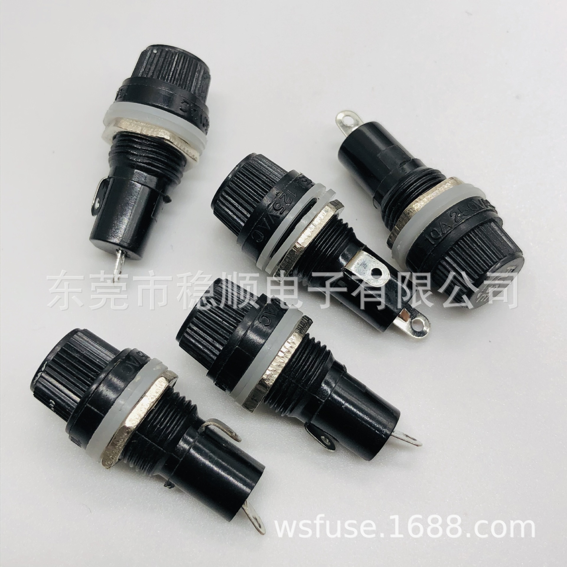 5*20保险丝座 阻燃耐高温面板式保险丝座嵌入式保险丝座 熔断器座