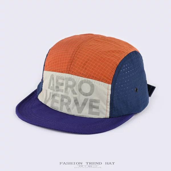 Summer Lightweight Quick-Dry Color-Block Short-Brim Baseball Cap for Men and Women, Outdoor Sports Sun Protection Street Style Workwear Trendy Hat