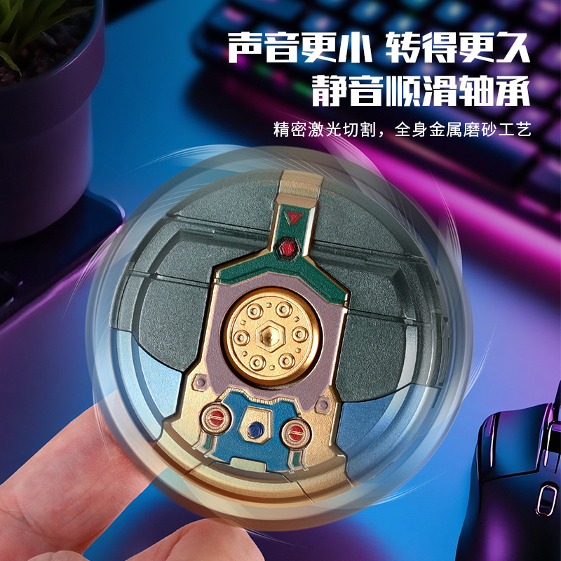 抖音爆款创意解压指尖变形手指陀螺机器人机械耐摔儿童玩具|undefined