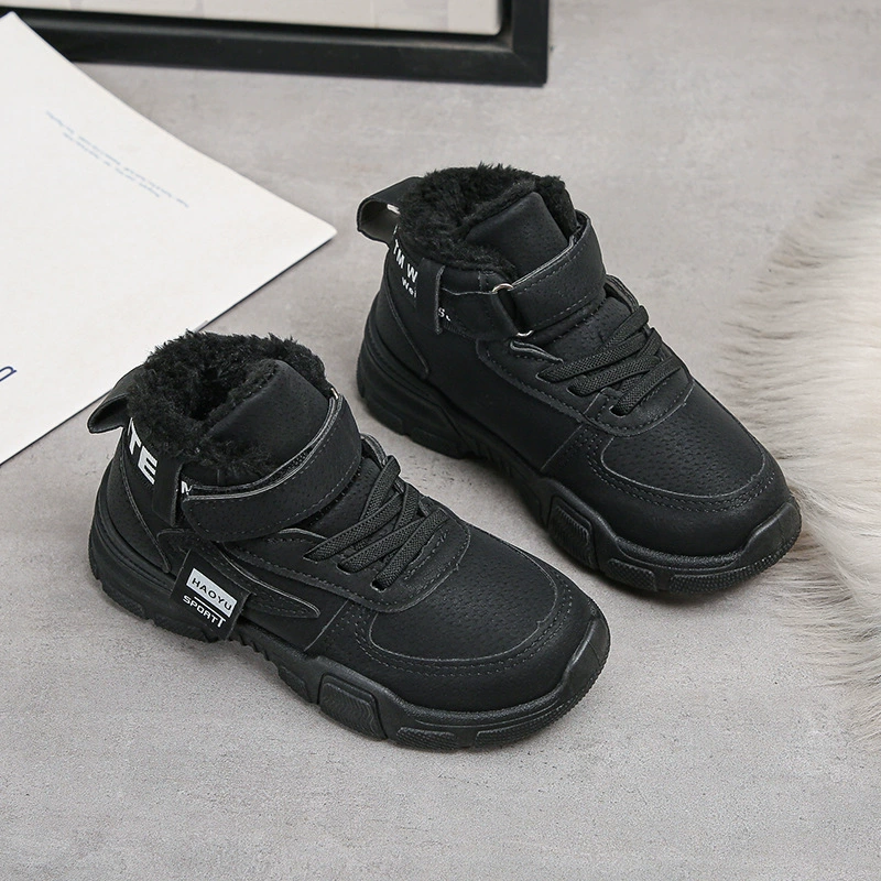Обувь для мальчиков зимняя детская плюшевая утолщение теплые снежные сапоги