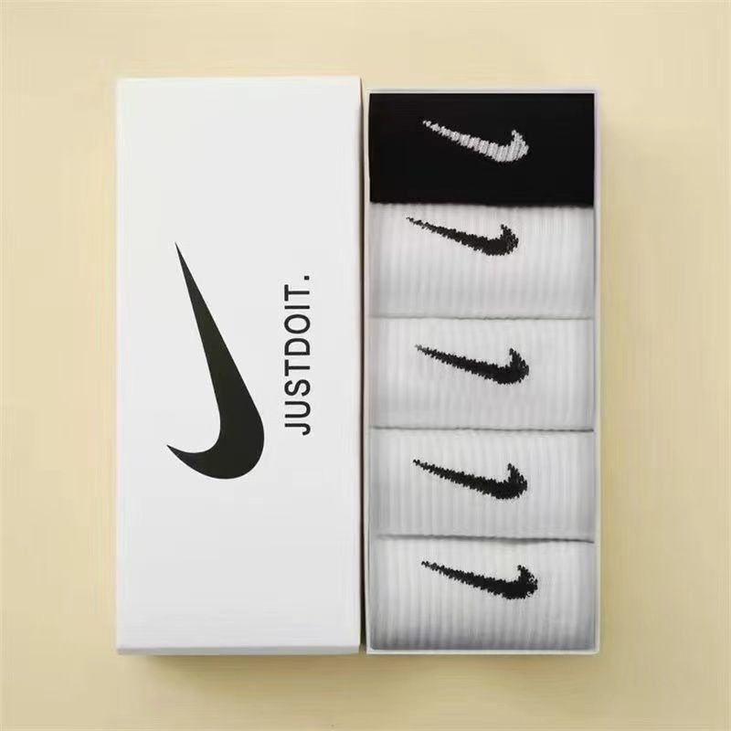 Caja de regalo calcetines hombres y mujeres calcetines de tubo de todo fósforo desodorante de algodón puro para correr deportes baloncesto estudiantes calcetines que absorben el sudor gancho