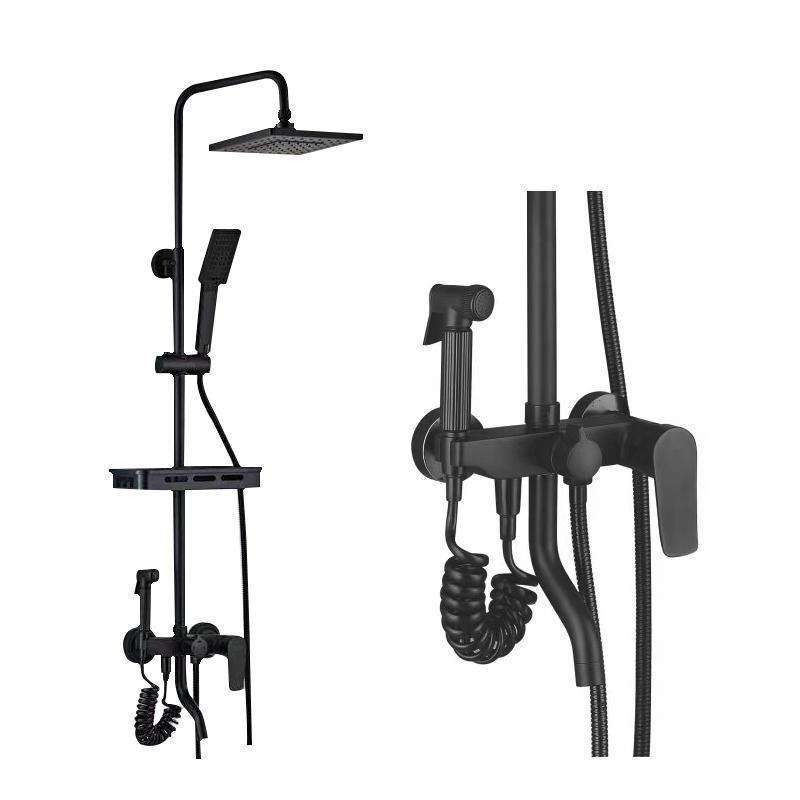 Juego de ducha de latón con boquilla de presión, aleación de zinc, material de ingeniería, suministro al por mayor
