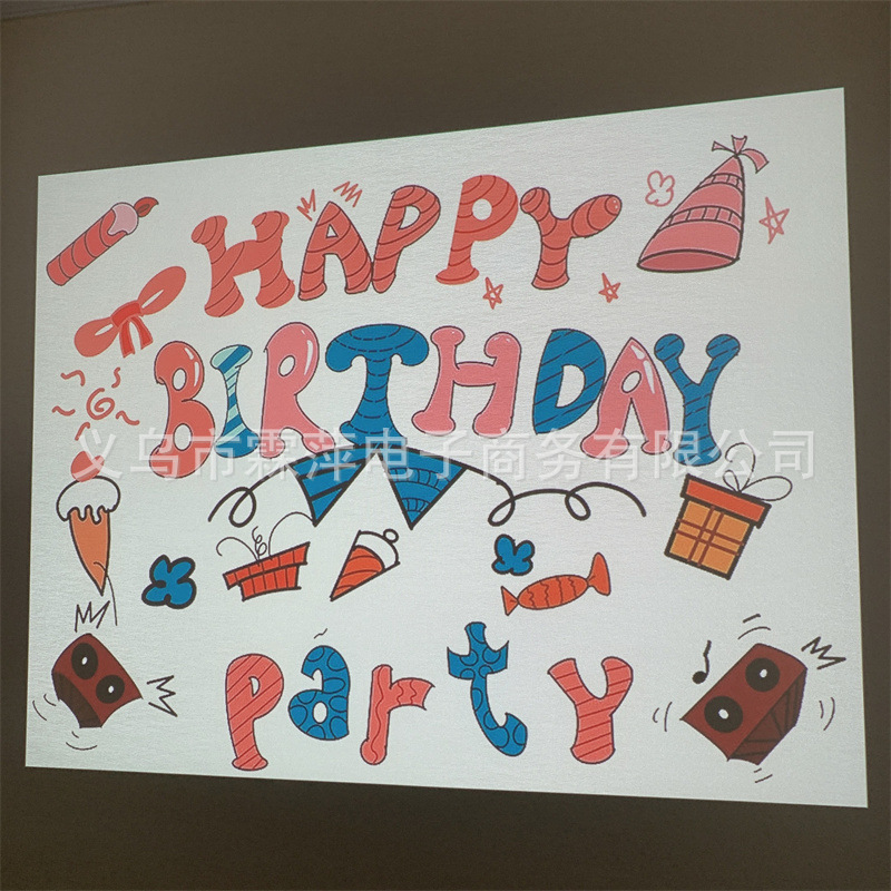 Feliz cumpleaños proyector lámpara de proyección Corea del Sur ins estilo Pequeño Libro Rojo neto rojo foto proyección confesión accesorios creativos