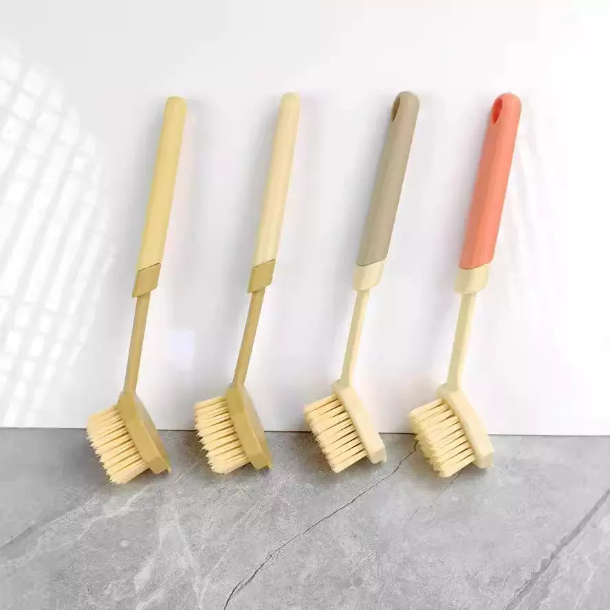 厂家塑料天然家用椰棕洗锅刷不粘擦厨房长柄不掉毛洗刷神器批发