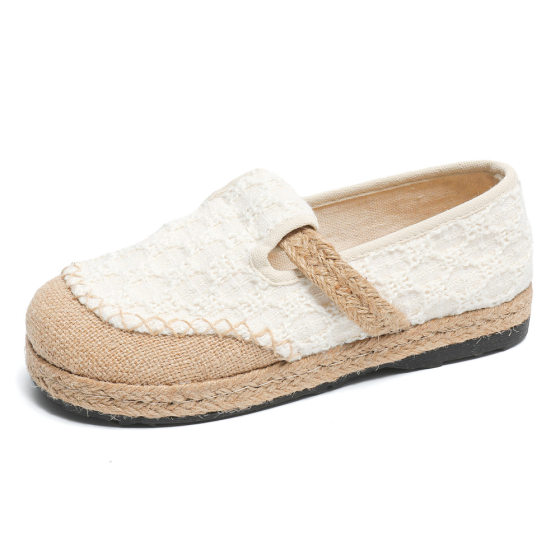 New artistic linen Boken shoes original flower cloth shoes DX59 craft sewing line women's shoes