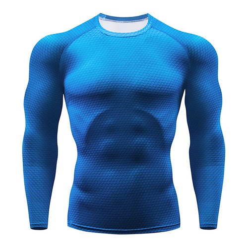 Men's tight training PRO sports fitness running long-sleeved sweat-wicking quick-drying long-sleeved shirt T-shirt clothes