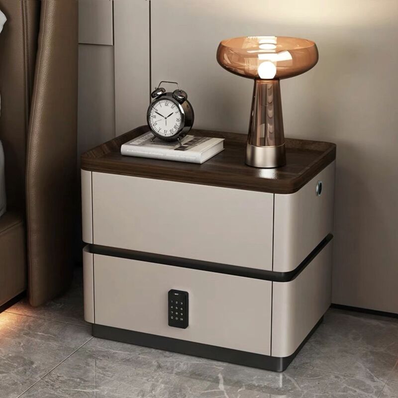 ベッドサイドテーブル寝室ホームパイン実用的なイタリア製パスワードロックシンプルモダンなフロアモデルラウンドベッドサイドテーブル|undefined