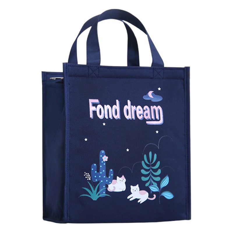 Trabajador de oficina mano bolsa de lonchera bolsa de papel de aluminio engrosada picnic portátil bolsa térmica bolsa de almuerzo al por mayor bolsa térmica de almuerzo