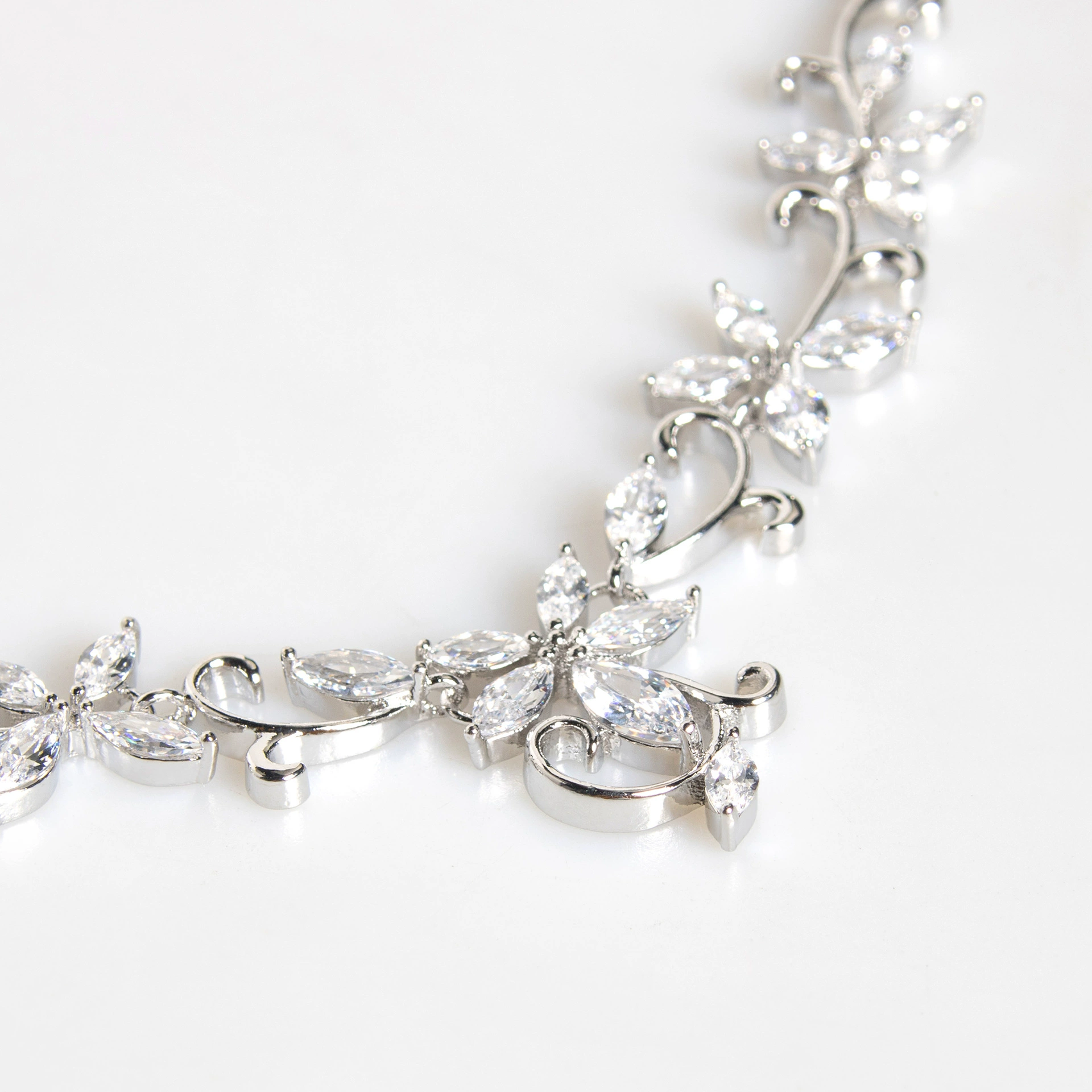 Zirconium for bride, pendant, chain, universal refreshing set, accessory, European style, simple and elegant design, wholesale
