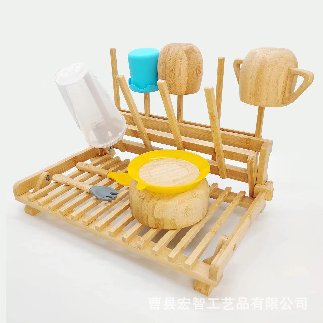 木质婴儿奶瓶沥水架家用厨房碗盘置物架实木多功能收纳架
