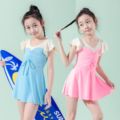 Children's swimsuit for girls, one-piece summer patchwork swimsuit for girls, 2023 new style swimsuit for students, middle and large children