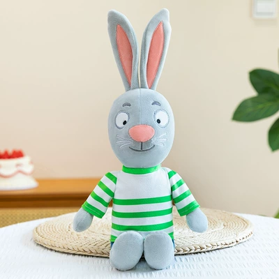 Popsy and Pip plush toys, same style mouse and rabbit dolls, pillow for sleeping, birthday gift for girls (Oyuncaq yastıqlar) - rabbit-pip-40cm160g