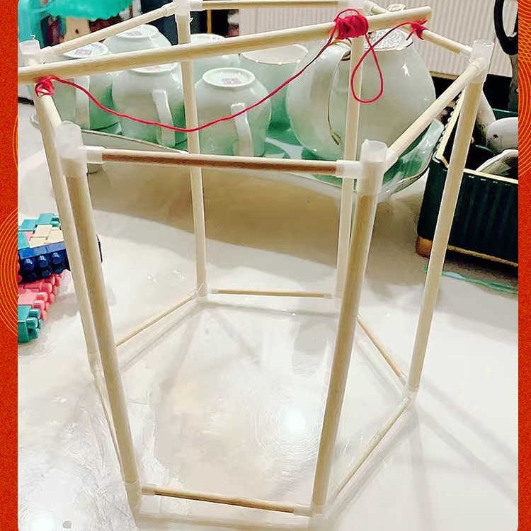 灯笼框架中秋节手工diy自制灯笼龙骨架竹框架灯架配件拼插材料包|undefined