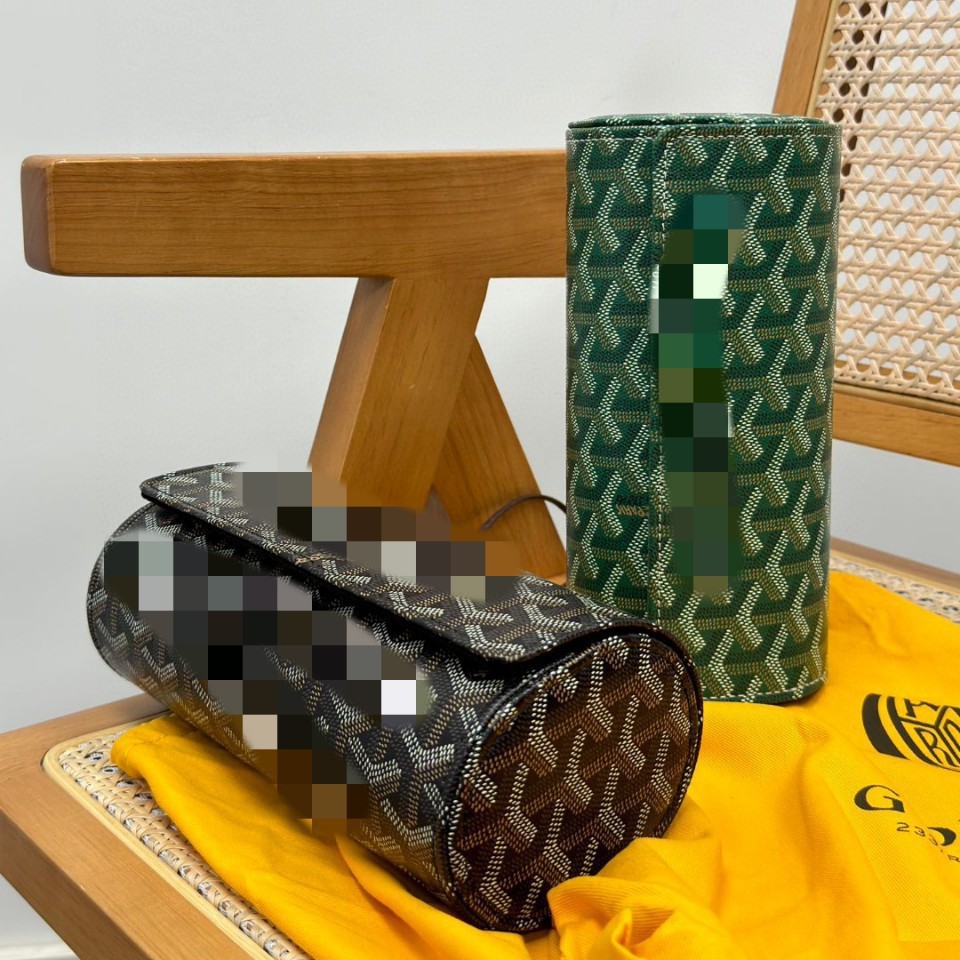 Dog Tooth Three Watch Storage Box Goyard Varenne Three Watch Storage