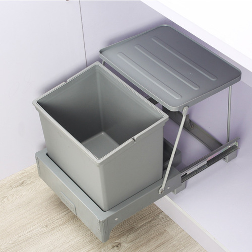 Wholesale kitchen trash cans, household embedded sink cabinet bottom pull-out trash cans, pop-up cabinet trash cans