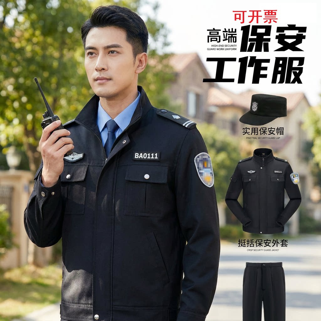 保安工作服秋冬款男执勤制服夹克全套春秋款上衣长袖外套服装裤子