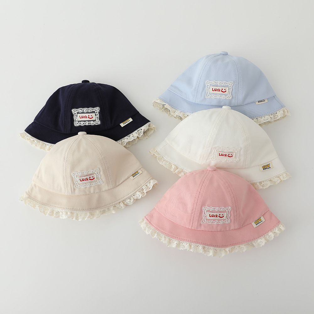 Casual solhatt för barn med spets för vår och höst_voghion.com