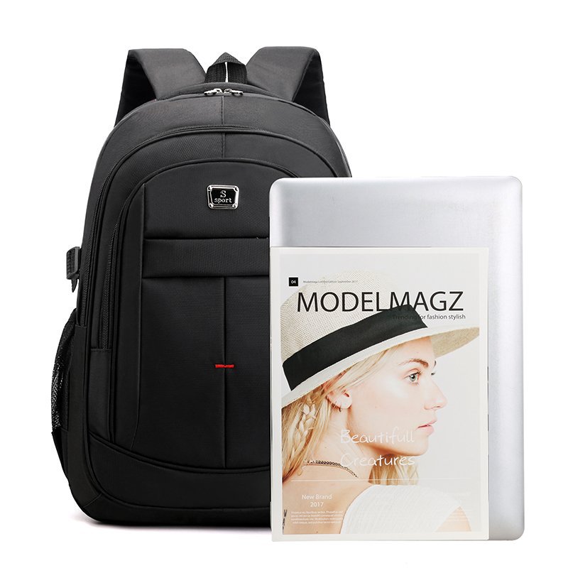 837g Weight Polyester Lining Material Zipper Closure Type Double Shoulder Straps Strap Type Zipper Backpack Bags Type School, Daily Occasion Oxford Cloth Material Waterproof Function School Backpack Backpack Solid Color Pattern All Seasons Season Unisex Gender Classic Style Style Square Shape Large Size Waterproof Solid Color School Daily School Backpack 无