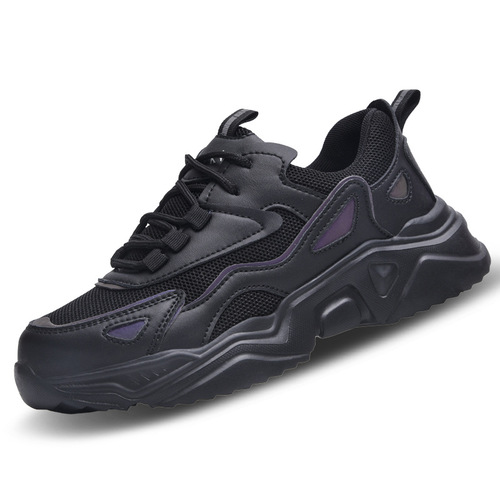 Wholesale labor protection shoes for men, anti-smash, anti-puncture, steel toe-toe work shoes, lightweight, breathable, insulating, protective, women's safety shoes