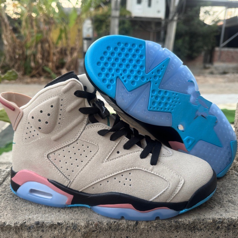 Comercio exterior Putian AJ6 TS verde oliva azul conejo de Carolina del Norte Baco ceniza París aj6 zapatillas deportivas de baloncesto para hombres y mujeres image 35