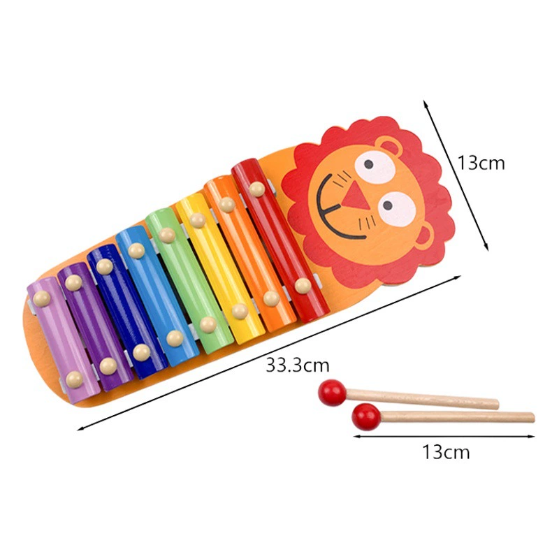 Детское просвещение Восемь звуков животных Восемь звуков, деревянный стук ксилофон, дошкольное образование, ударные инструменты игрушки