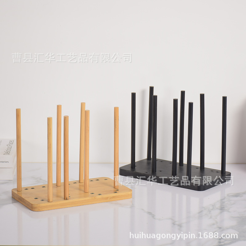 ホームリビングルームマグティーカップホルダー無垢材ウォーターカップ収納ラックキッチン食器食器カップホルダー排水ラック|undefined