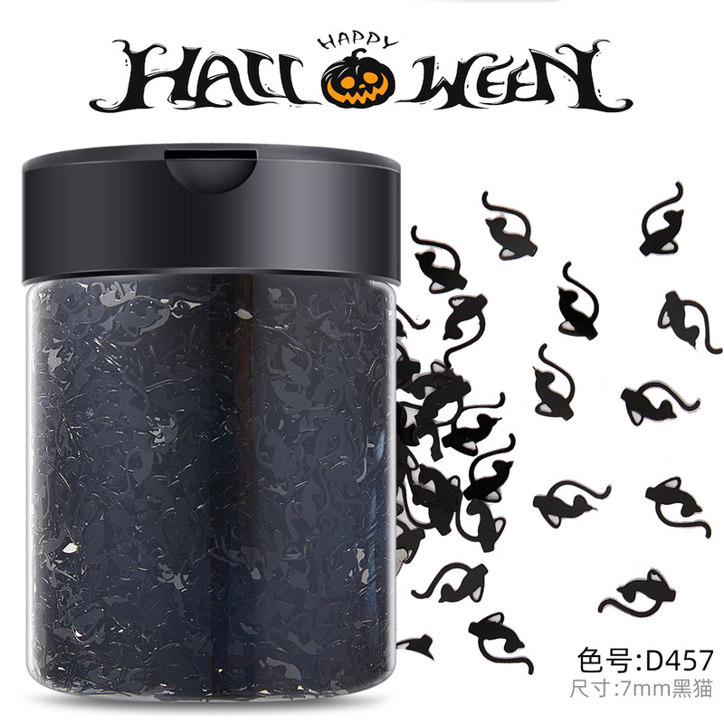Halloween beads nail sequins black cat glitter nail polish stickers desktop decorations handmade material kg Halloween beads nail sequins black cat glitter nail polish stickers desktop decorations handmade material kg