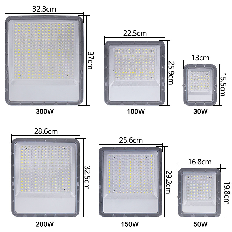 Lámpara de inundación LED reflector exterior impermeable lente superbrillante iluminación del sitio de construcción luminosa luminosa LED transfronteriza
