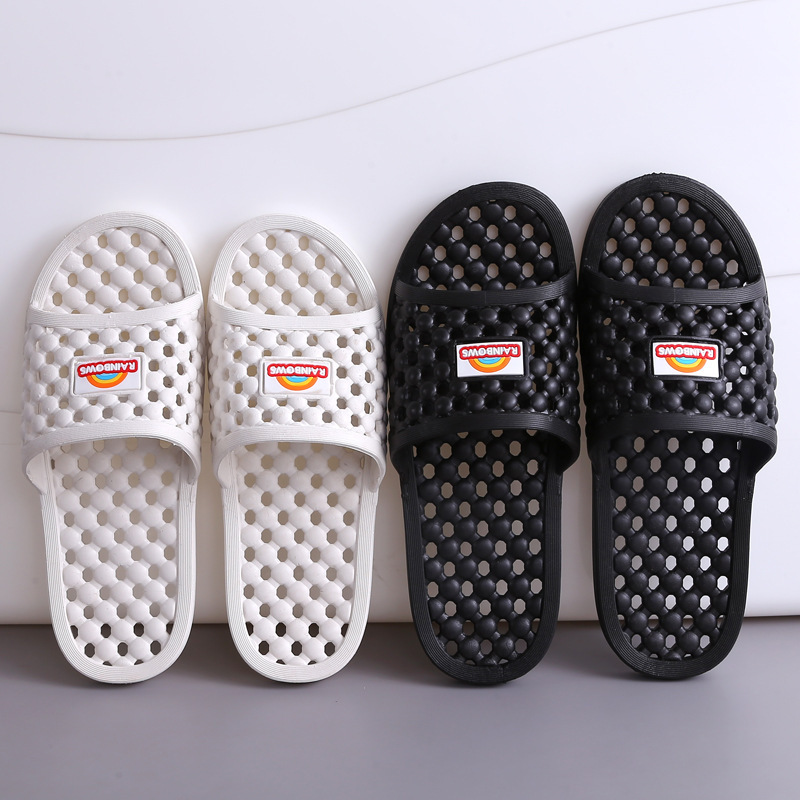 Home bathroom slippers women's indoor hollow bath non-slip couple Hotel Hotel gym outdoor slippers men