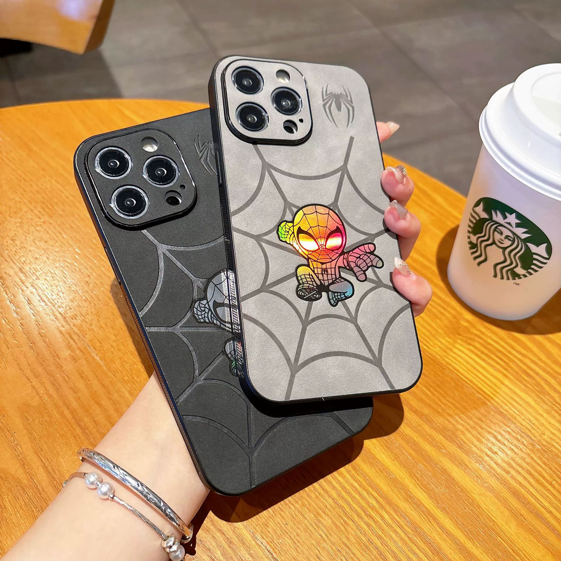 Apple, cartoon phone case, iPhone 14, mobile phone, iphone, 15promax, mirror effect, fall protection