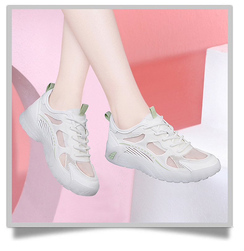 Giày sneaker nữ chạy bộ mesh thoáng mũi kín đế mềm mùa hè 2025 — DH 58212 màu xanh lá cây, DH 58219 Trắng, DH 58336m màu, DH 58278-1 màu xám chi tiết 8