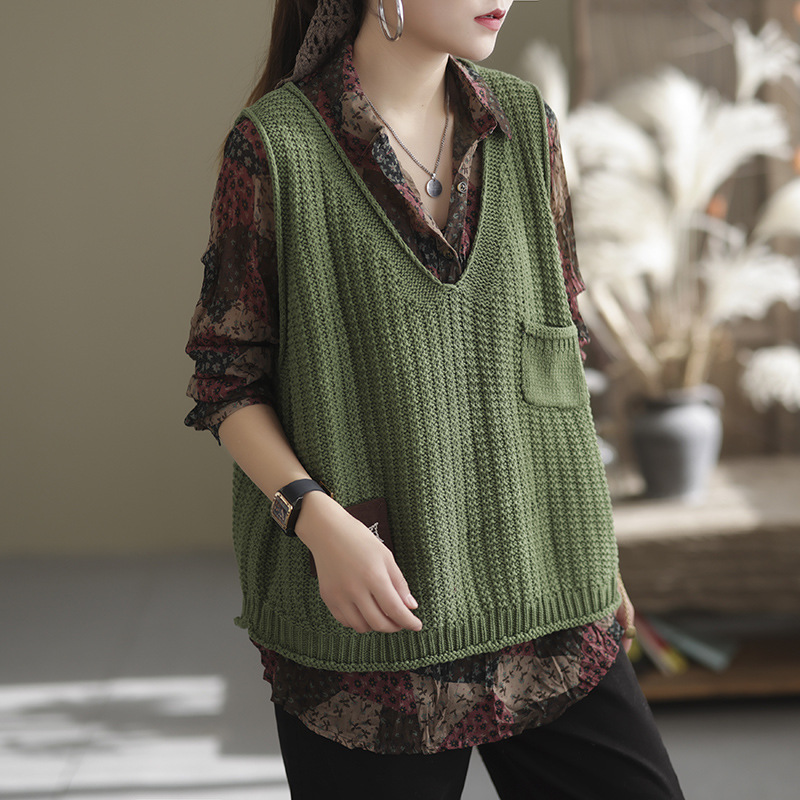 Chaleco de las mujeres de punto Chaleco de las mujeres ropa de primavera 2024 nuevo popular estilo Chanel suéter estilo occidental Chaleco corto image 10