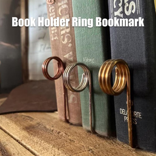 Cross-Border New Product Simple Metal Bookmark Bookshelf Ring Bookmark Book Holder Ring Bookmark