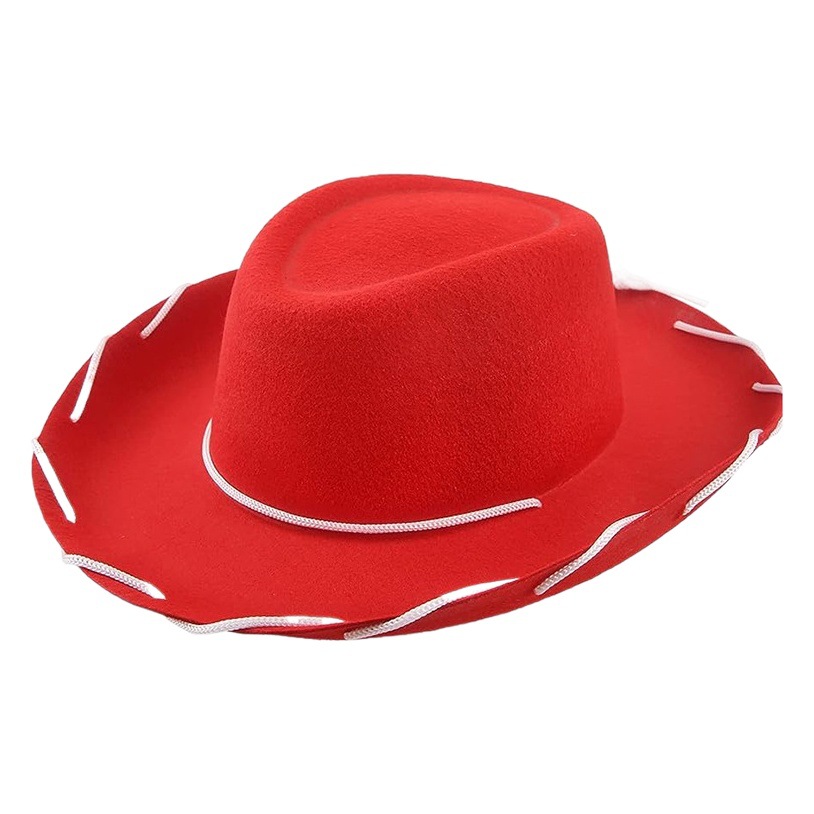 Western Big Brim Hat Cowboy Hat Brown Red Amazon Western Rope Cowboy Hat Christmas Children's Big Rim Hat