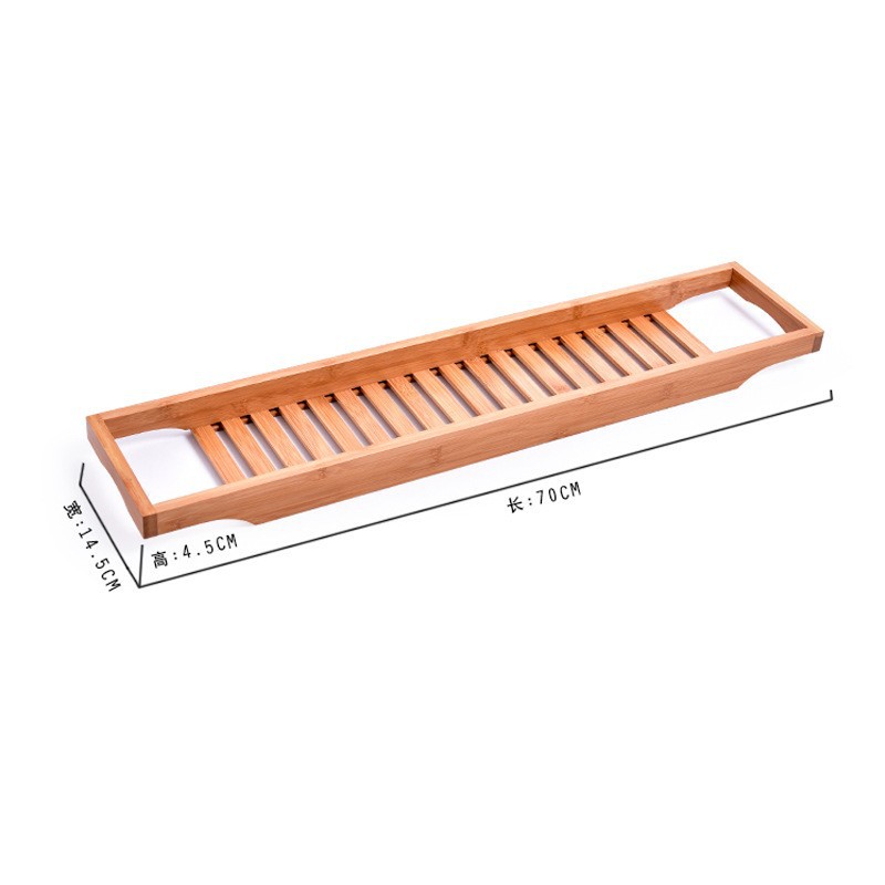 Bambú bañera estante de almacenamiento de baño estante de baño soporte de baño drenaje simple cubo bañera rack