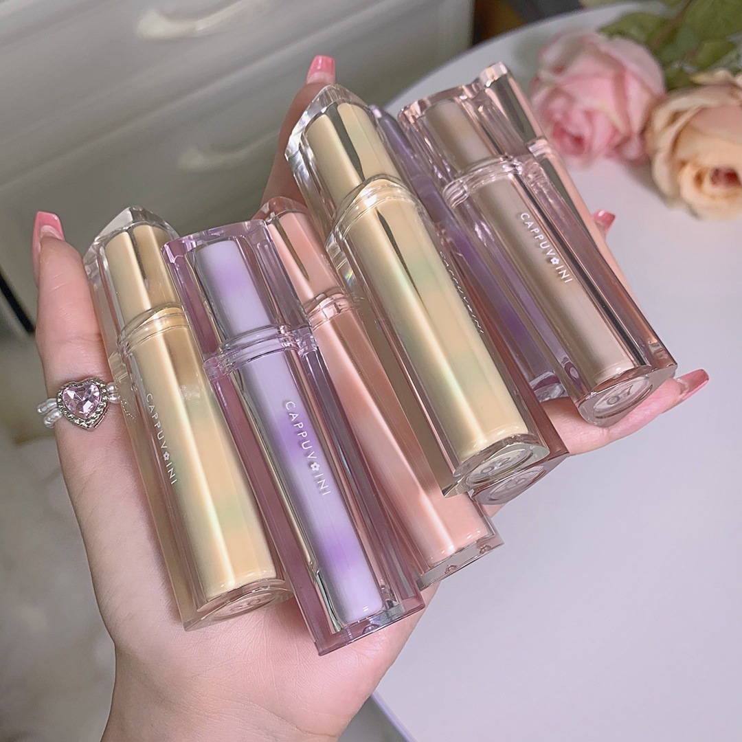 Cappuvini Cappuvini Ice Tea Mirror Lip Glaze Water Glossy Glass Lip Gloss Waterproof Non-Fading Lipstick Wholesale