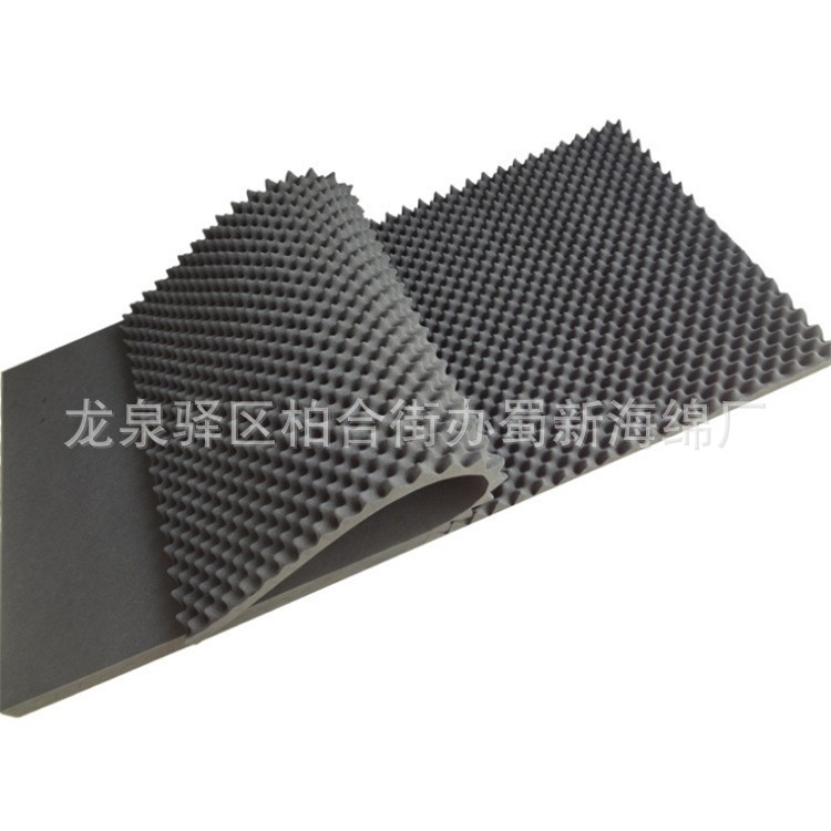 供应房间隔音聚氨酯海绵/黑色波纹吸音海绵/黑色波浪状消音海绵/
